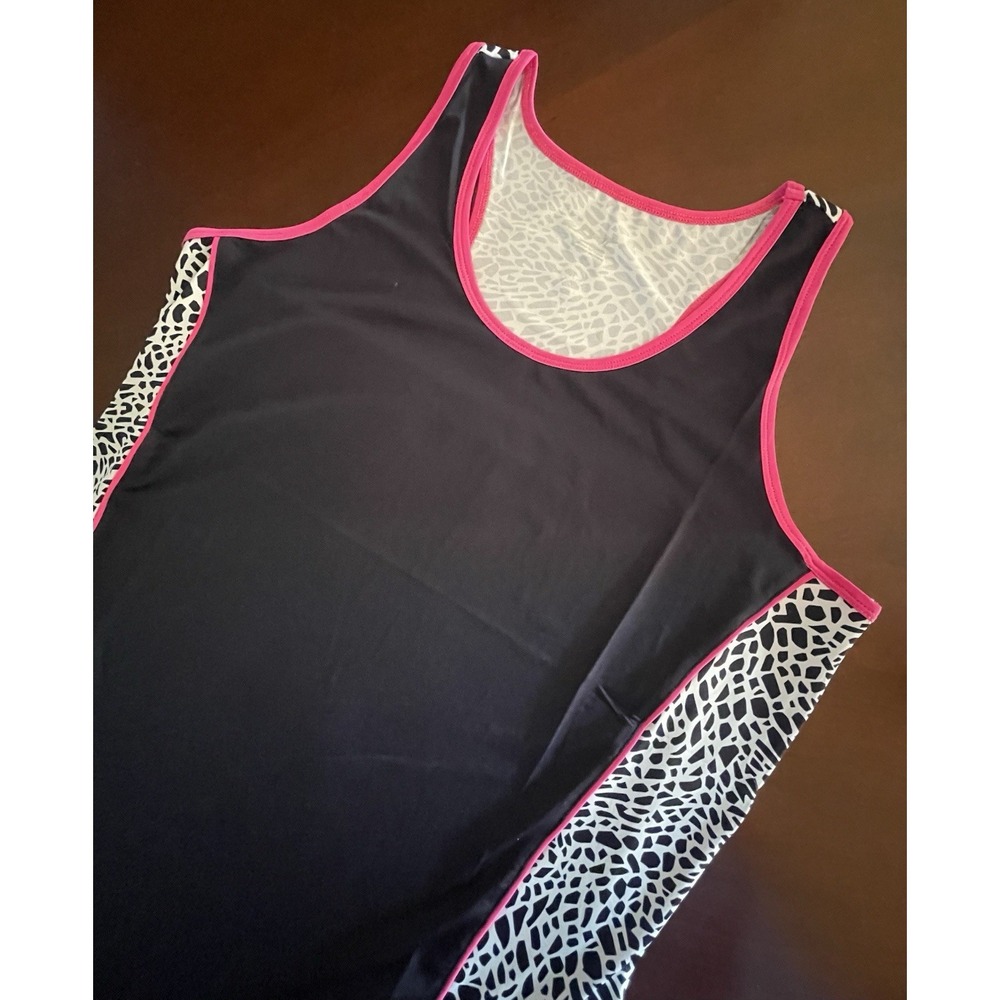 Jofit Racerback Shirt Womens Sz. M Black/White Sleeveless Running Outdoor $68